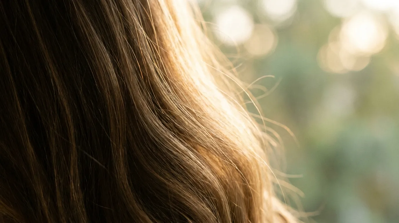 Gepflegtes Haar im warmen Licht